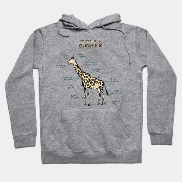 Anatomy of a Giraffe Hoodie by Sophie Corrigan